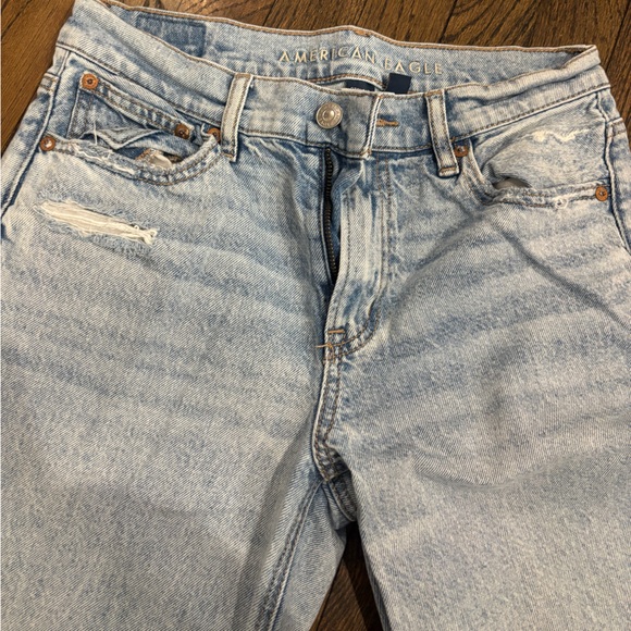 American Eagle Outfitters AE Strigid Ripped High-Waisted Stovepipe Jeans - Picture 6 of 7